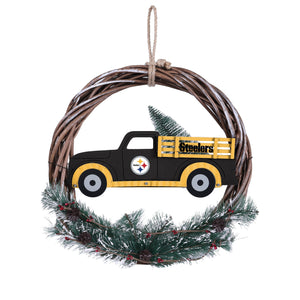 Pittsburgh Steelers NFL Wreath With Truck