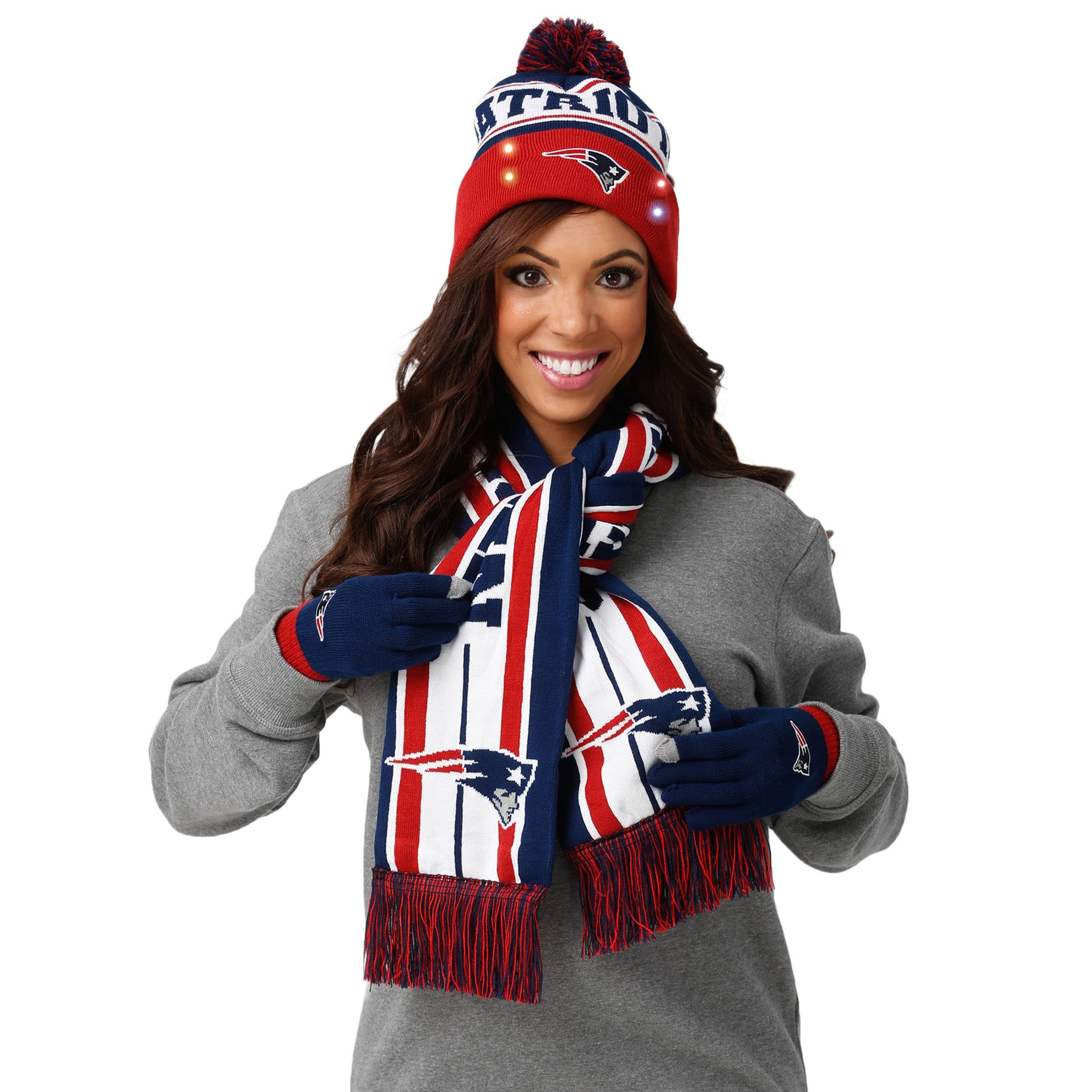 NFL New England Patriots Scarf Fan Gear Merchandise Winter