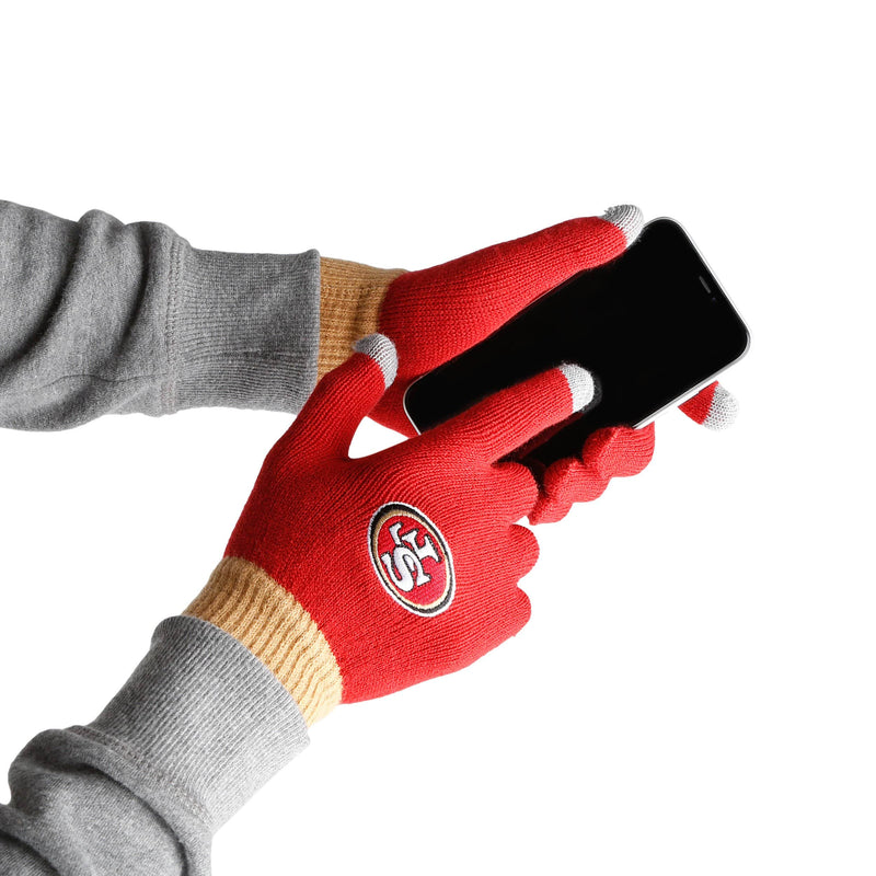 FOCO San Francisco 49ers Cold Weather Scarf, Hat & Gloves Set