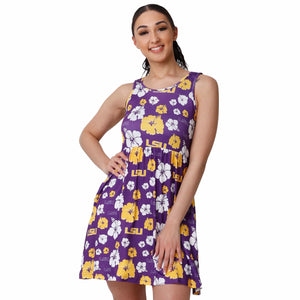 LSU Tigers NCAA Womens Fan Favorite Floral Sundress