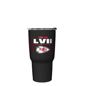 Kansas City Chiefs NFL Super Bowl LVII Champions Black Digital 27 oz Stainless Steel Tumbler