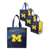 Michigan Wolverines NCAA 4 Pack Reusable Shopping Bag