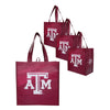 Texas A&M Aggies NCAA 4 Pack Reusable Shopping Bag