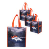 Denver Broncos NFL 4 Pack Reusable Shopping Bag