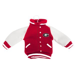 Georgia Bulldogs NCAA Fabric Varsity Jacket Ornament