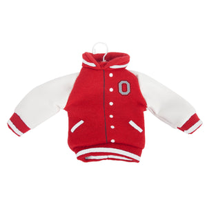 Ohio State Buckeyes NCAA Fabric Varsity Jacket Ornament