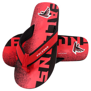 Atlanta Falcons NFL Contour Fade Wordmark Flip Flops
