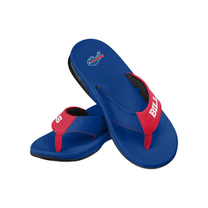 Buffalo Bills NFL Mens Team Color Contour Flip Flops