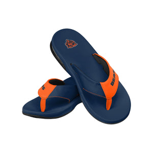 Chicago Bears NFL Mens Team Color Contour Flip Flops