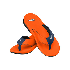 Denver Broncos NFL Mens Team Color Contour Flip Flops