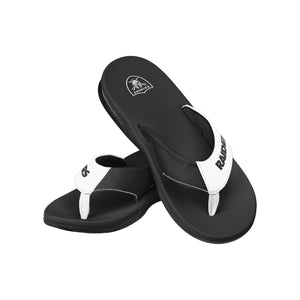 Las Vegas Raiders NFL Mens Team Color Contour Flip Flops