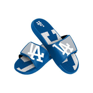 Los Angeles Dodgers MLB Mens Colorblock Big Logo Gel Slide