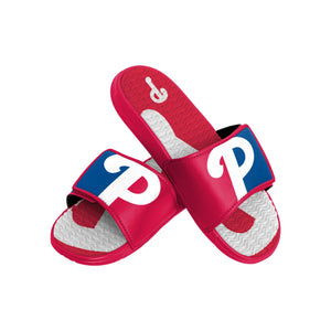 Philadelphia Phillies MLB Mens Colorblock Big Logo Gel Slide