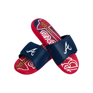 Atlanta Braves MLB Mens Memory Foam Slide Slippers