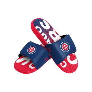Chicago Cubs MLB Mens Gradient Wordmark Gel Slide