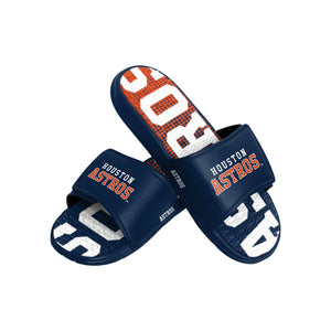 Houston Astros MLB Mens Gradient Wordmark Gel Slide