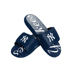 New York Yankees MLB Mens Gradient Wordmark Gel Slide