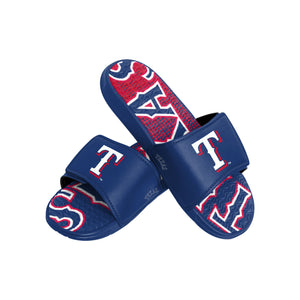 Texas Rangers MLB Mens Gradient Wordmark Gel Slide