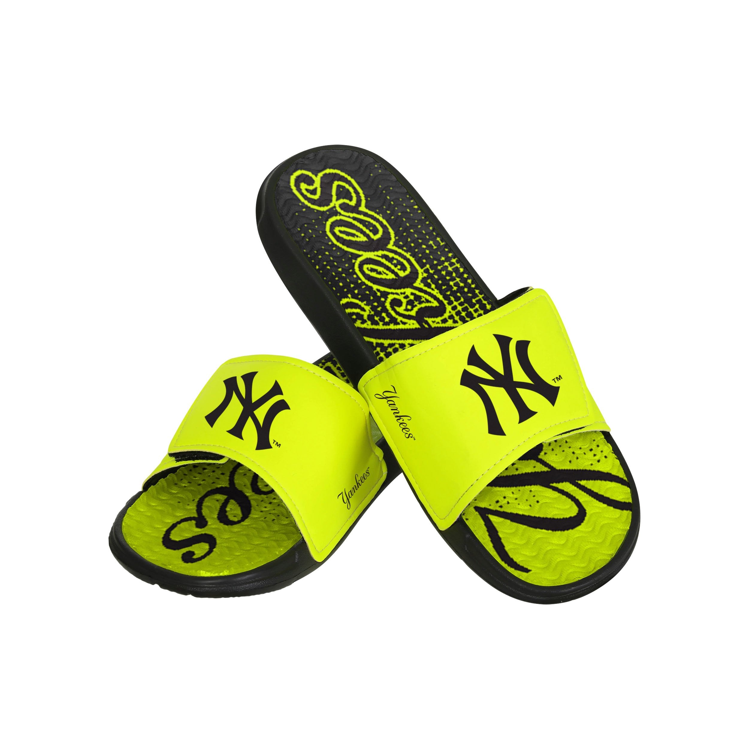 New York Yankees MLB Mens Gradient Wordmark Gel Slide