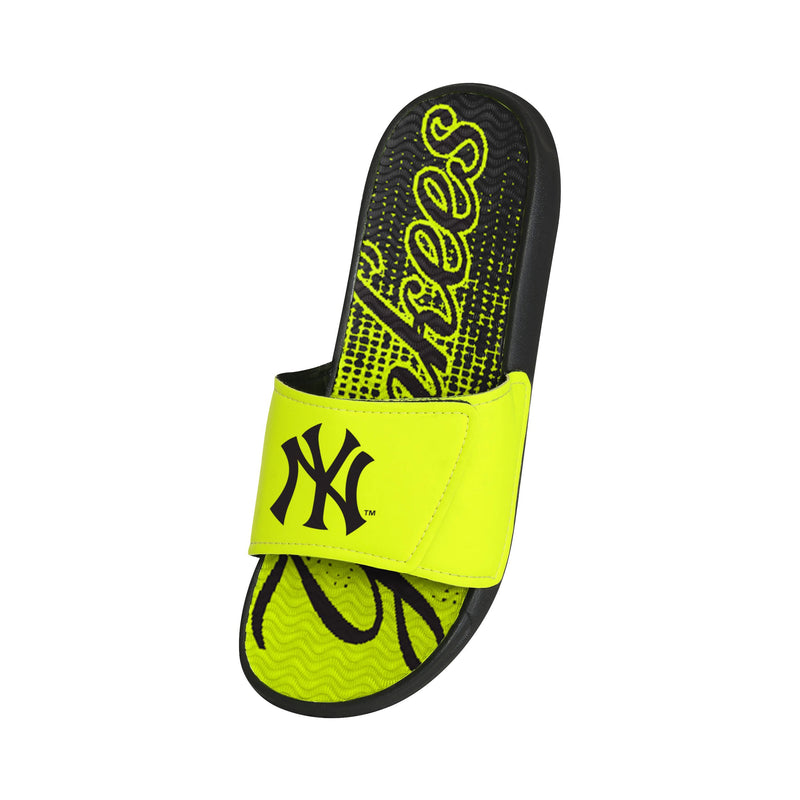 New York Yankees Colorblock Big Logo Gel Slide, Mens Size: M