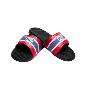 Philadelphia 76ers NBA Mens Stripe Legacy Sport Slides