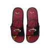 Miami Heat NBA Mens Colorblock Big Logo Gel Slides