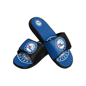 Philadelphia 76ers NBA Mens Colorblock Big Logo Gel Slides