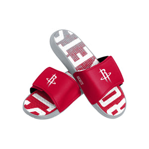 Houston Rockets NBA Mens Gradient Wordmark Gel Slide