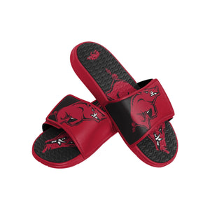 Arkansas Razorbacks NCAA Mens Colorblock Big Logo Gel Slides