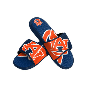 Auburn Tigers NCAA Mens Colorblock Big Logo Gel Slide