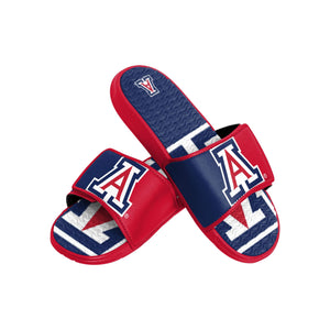 Arizona Wildcats NCAA Mens Colorblock Big Logo Gel Slides