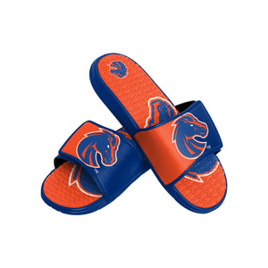 Boise State Broncos NCAA Mens Colorblock Big Logo Gel Slides