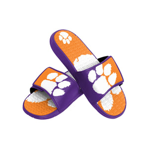 Clemson Tigers NCAA Mens Colorblock Big Logo Gel Slide