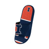 Illinois Fighting Illini NCAA Mens Colorblock Big Logo Gel Slides