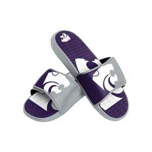 Kansas State Wildcats NCAA Mens Colorblock Big Logo Gel Slides