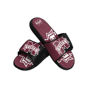 Mississippi State Bulldogs NCAA Mens Colorblock Big Logo Gel Slides