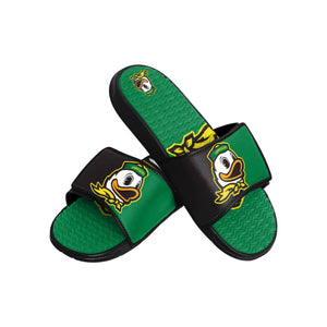 Oregon Ducks NCAA Mens Colorblock Big Logo Gel Slides