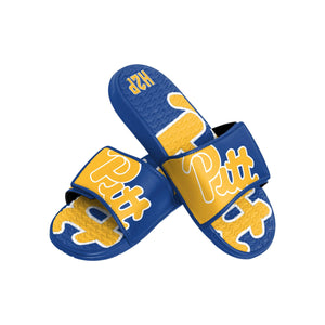 Pittsburgh Panthers NCAA Mens Colorblock Big Logo Gel Slide