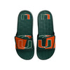 Miami Hurricanes NCAA Mens Colorblock Big Logo Gel Slide