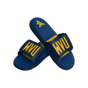 West Virginia Mountaineers NCAA Mens Colorblock Big Logo Gel Slide