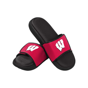 Wisconsin Badgers NCAA Mens Foam Sport Slide Sandals