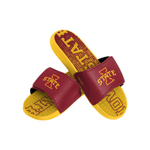 Iowa State Cyclones NCAA Mens Gradient Wordmark Gel Slide