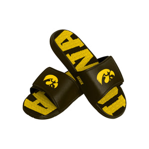 Iowa Hawkeyes NCAA Mens Gradient Wordmark Gel Slide