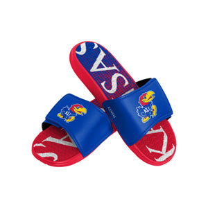 Kansas Jayhawks NCAA Mens Gradient Wordmark Gel Slide