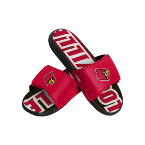 Louisville Cardinals NCAA Mens Gradient Wordmark Gel Slide