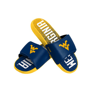 West Virginia Mountaineers NCAA Mens Gradient Wordmark Gel Slide