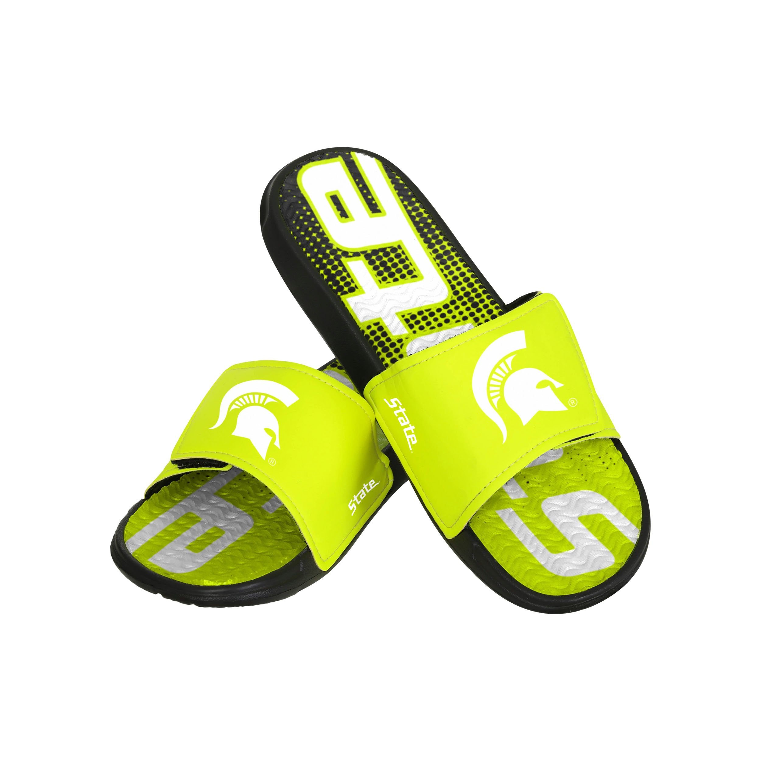 FOCO Michigan State Spartans Gel Slides - Team Color Logo Sandals
