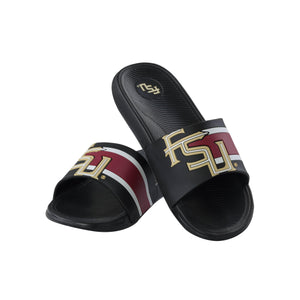 Florida State Seminoles NCAA Mens Striped Big Logo Raised Slide