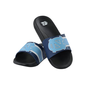 North Carolina Tar Heels NCAA Mens Striped Big Logo Raised Slide