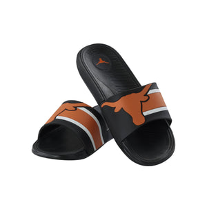 Texas Longhorns NCAA Mens Striped Big Logo Raised Slide